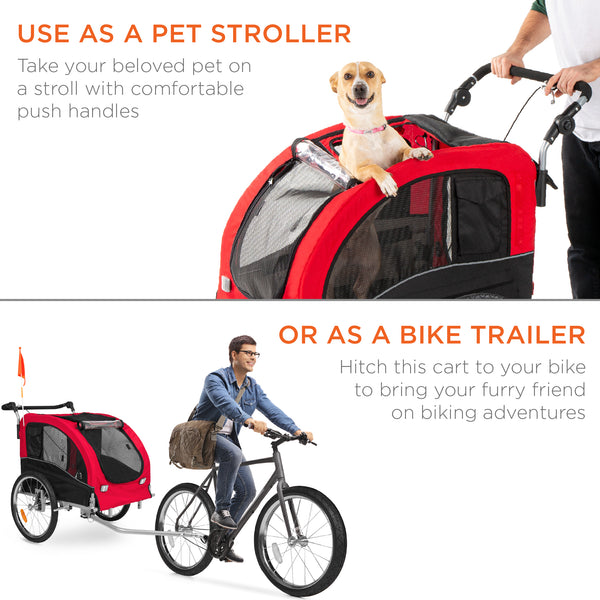 Best Choice 2-in-1 Pet Stroller And Bike Trailer