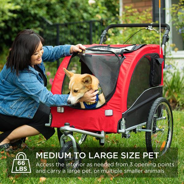 Best Choice 2-in-1 Pet Stroller And Bike Trailer
