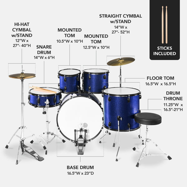 Best Choice 5-Piece Full Size Drum Set For Adults