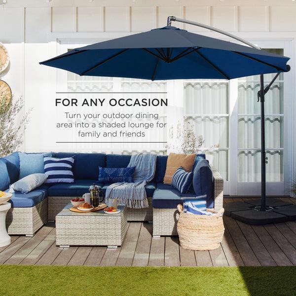 Best Choice Offset Hanging Patio Umbrella - 10ft