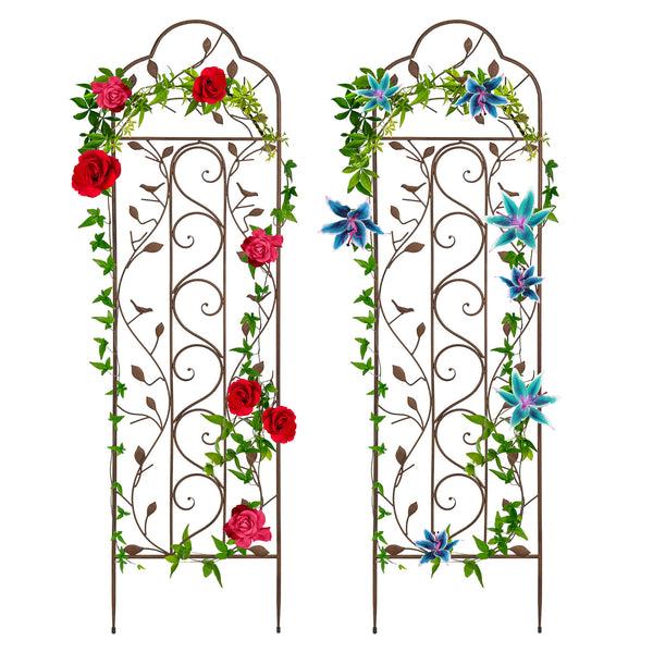 best choice Set of 2 Iron Arched Garden Trellis