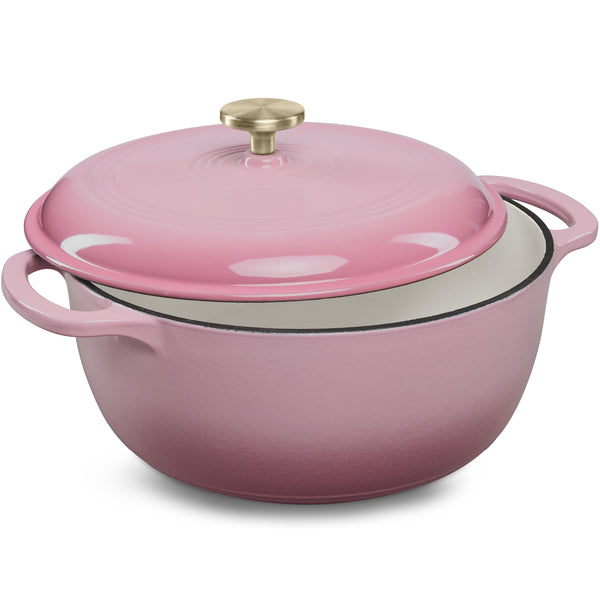 best choice Cast-Iron Dutch Oven Kitchen Cookware w/ Enamel Handles - 6qt