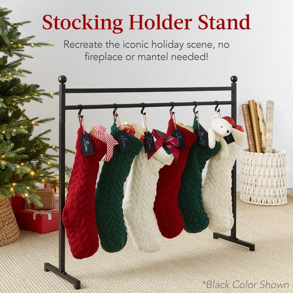 Best Choice Christmas Stocking Stand Decor Display W/ Name Tags Chalk Marker- 3ft