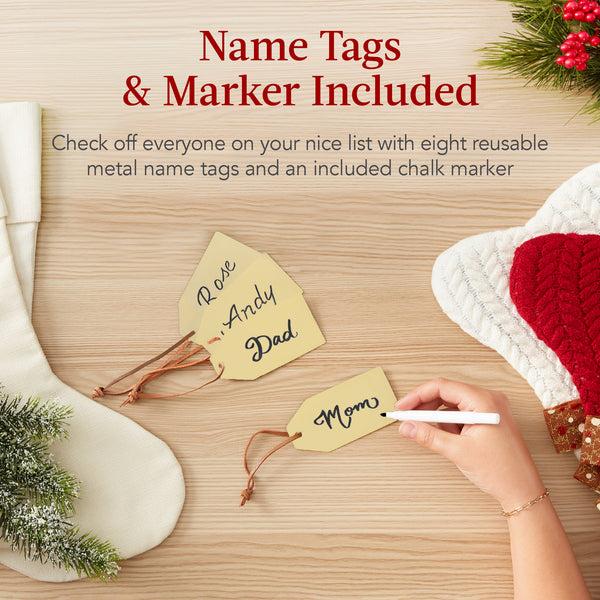 Best Choice Christmas Stocking Stand Decor Display W/ Name Tags Chalk Marker- 3ft