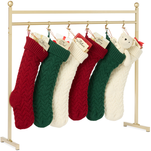 best choice Christmas Stocking Stand Decor Display w/ Name Tags Chalk Marker- 3ft