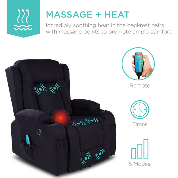 Best Choice Electric Power Lift Recliner Massage Chair W/ Heat USB Port Cupholders