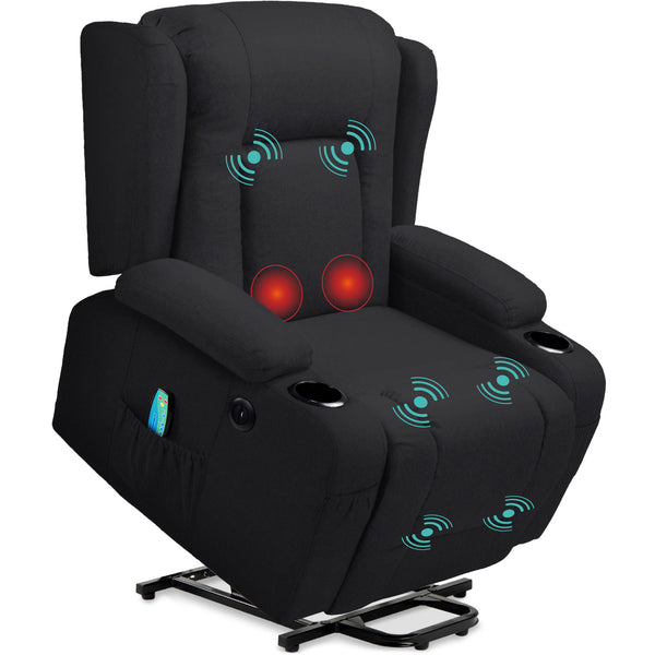 best choice Electric Power Lift Recliner Massage Chair w/ Heat USB Port Cupholders