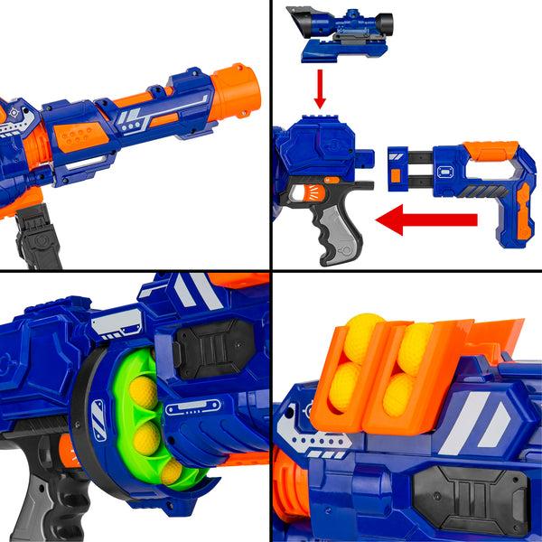 Best Choice Electric Soft Foam Ball Long-Distance Blaster Toy W/ Barrel Extension Bipod