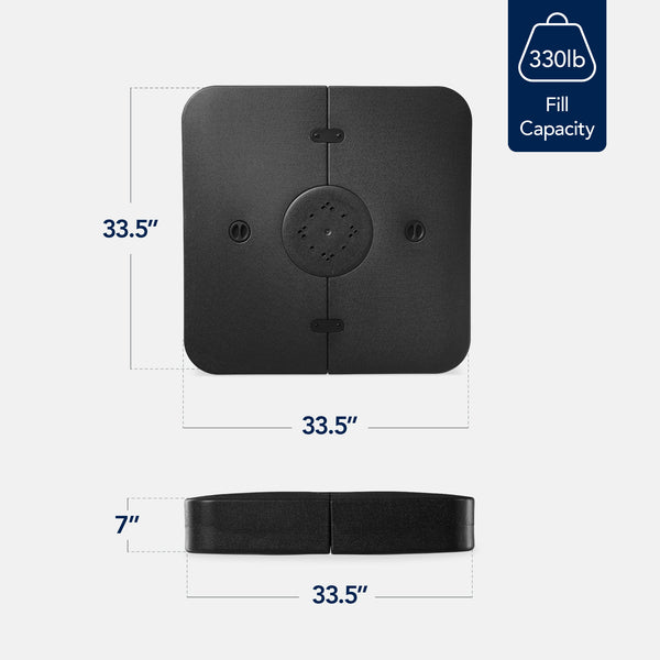 Best Choice Fillable Heavy-Duty Cantilever Umbrella Base W/ 330lb Capacity