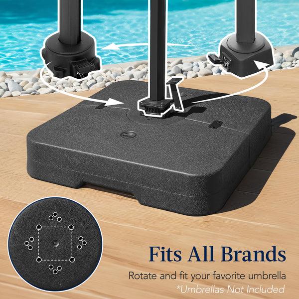 Best Choice Fillable Heavy-Duty Cantilever Umbrella Base W/ 330lb Capacity