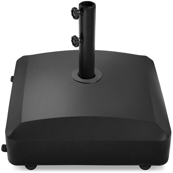 best choice Fillable Mobile Umbrella Base Stand w/ 4 Wheels 2 Locks 123lb Capacity