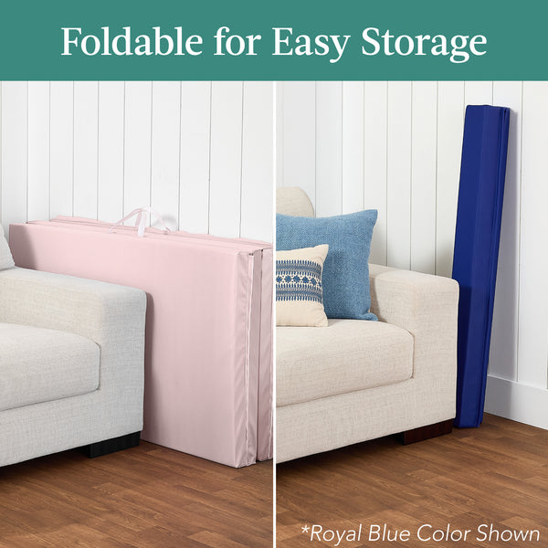 Best Choice Folding Exercise Fitness Floor Mat W/ Handles & Balance Beam