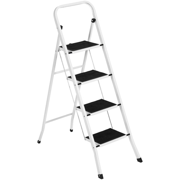 best choice Folding Steel 4-Step Ladder w/ Hand Rail Wide Steps 330lbs Capacity