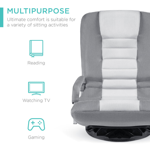Best Choice Gaming Floor Chair W/ 360-Degree Swivel Armrest Adjustable Backrest