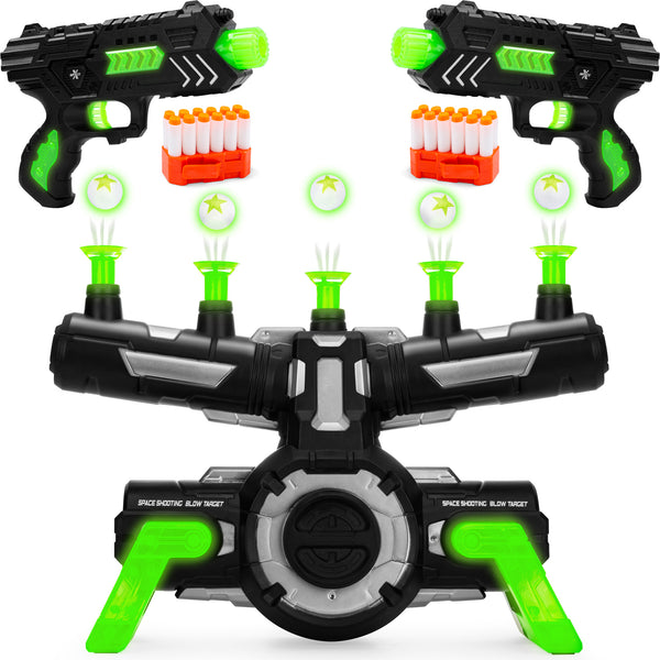 best choice Glow-in-the-Dark Floating Target & Blaster Set w/ 24 Darts 20 Targets