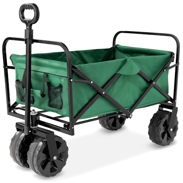 best choice Indoor Outdoor Utility Cart w/ 360-Degree Wheels Adjustable Handle - 36in