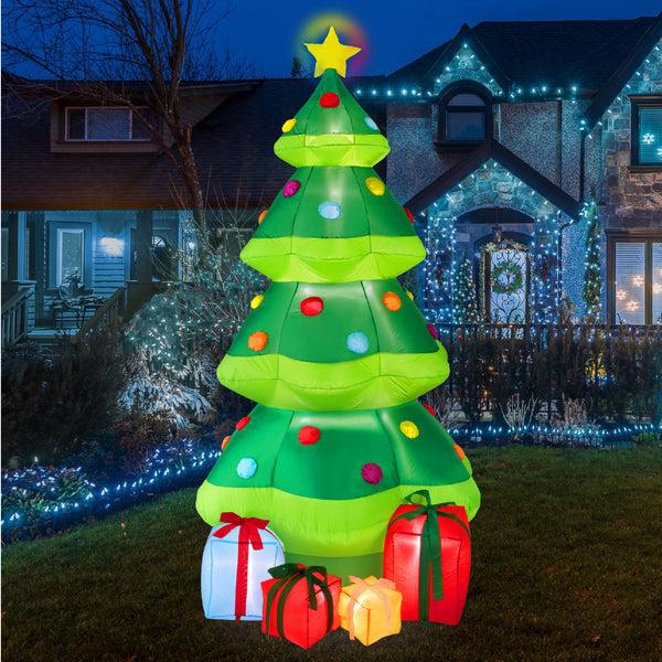 best choice Inflatable Christmas Tree Outdoor Blow Up Decor w/ 10 LED Lights - 10ft