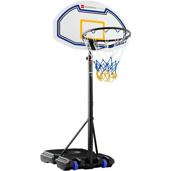 best choice Kids Height-Adjustable Basketball Hoop Portable Backboard System w/ Wheels