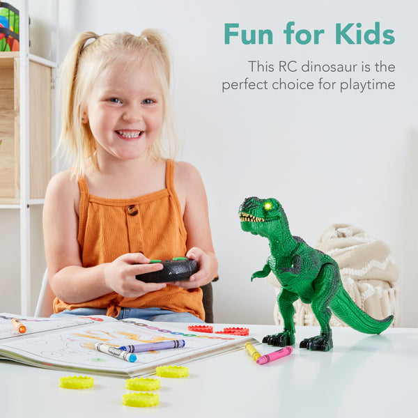 Best Choice Kids Remote Control Dinosaur T-Rex W/ Light-Up LED Eyes Roaring Sounds