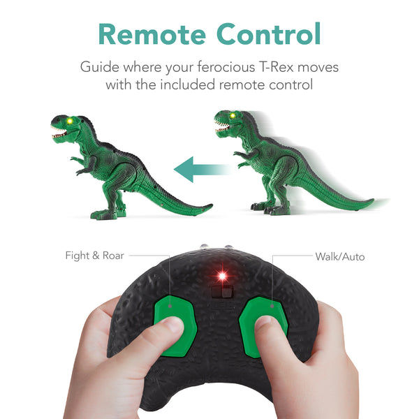 Best Choice Kids Remote Control Dinosaur T-Rex W/ Light-Up LED Eyes Roaring Sounds