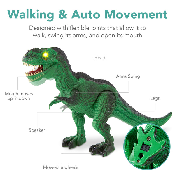 Best Choice Kids Remote Control Dinosaur T-Rex W/ Light-Up LED Eyes Roaring Sounds
