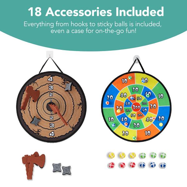 Best Choice Large Double-Sided Dart Board Sticky Ball Axe Star Throwing Game