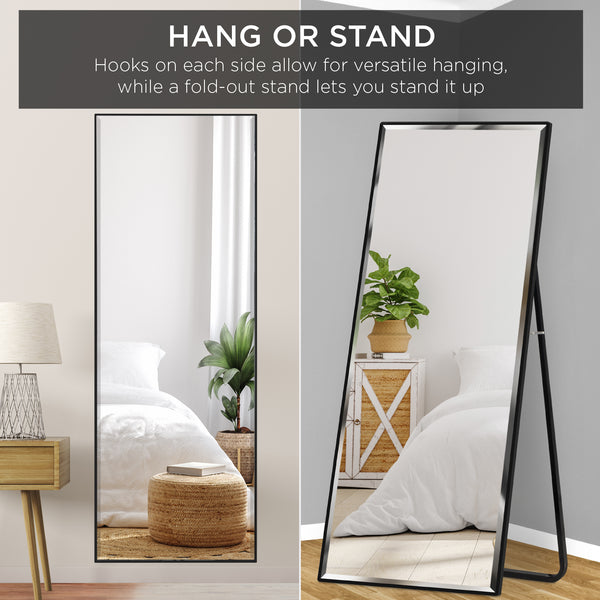 Best Choice Large Full Length Mirror Wall Hanging & Leaning Floor Mirror - 65x22in