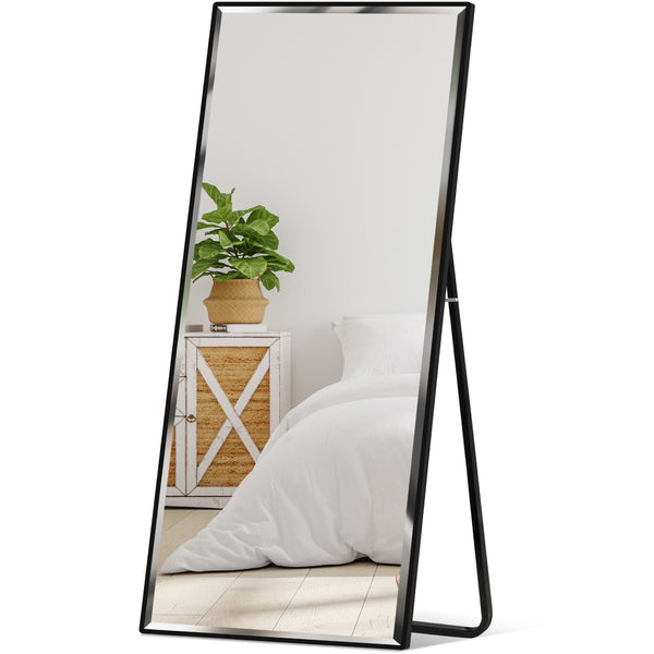 best choice Large Full Length Mirror Wall Hanging & Leaning Floor Mirror - 65x22in