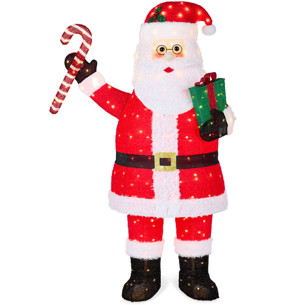 best choice Lighted Pop-Up Santa Claus Outdoor Christmas Decoration w/ LED Lights