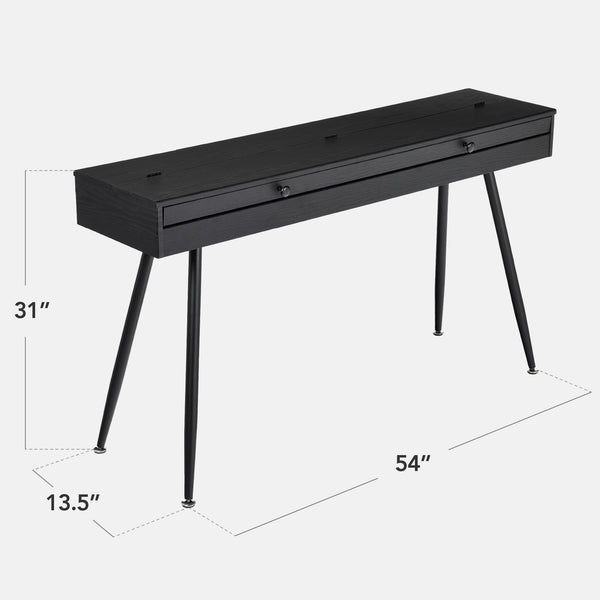 Best Choice Modern 88 Key Fully Weighted Desk Style Digital Piano W/ Metal Legs