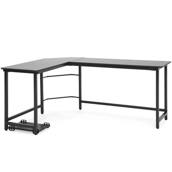 Best Choice Modern L-Shaped Corner Computer Desk Table Workstation W/ CPU Stand
