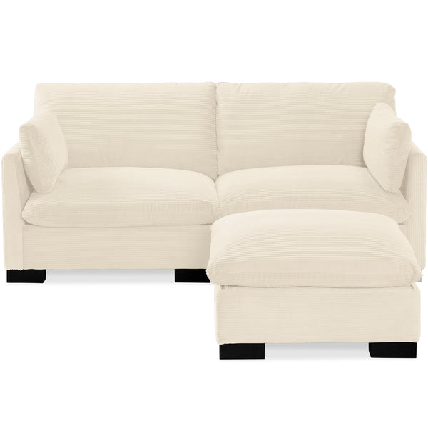 best choice Modular Sectional Pillowtop Sofa w/ Ottoman & Storage 82in