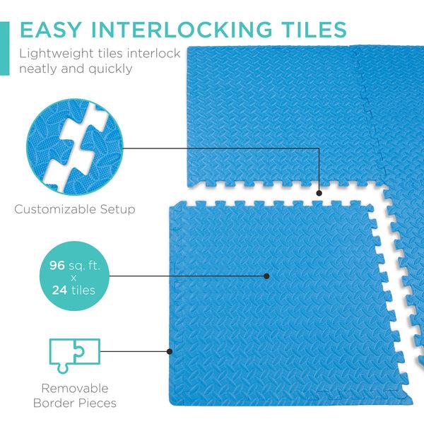 Best Choice Multipurpose Foam Tiles Customizable Floor Mat W/ Removable Edges
