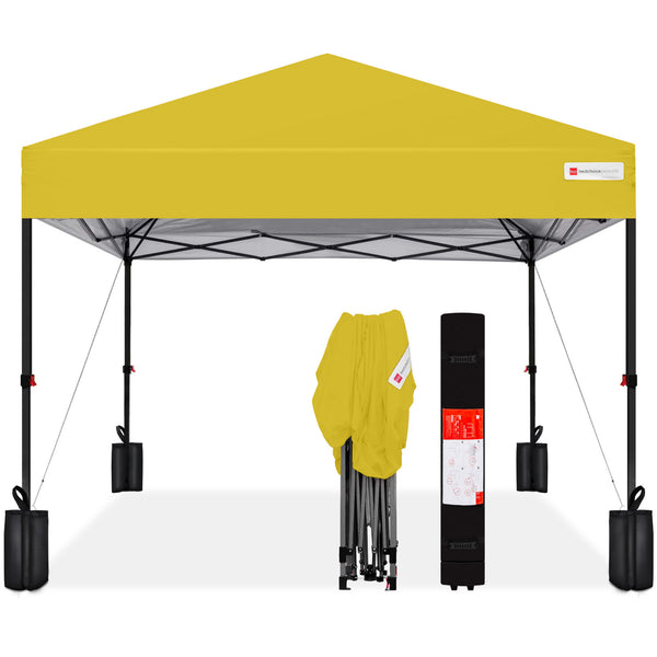 best choice One-Person Setup Instant Pop Up Canopy w/ Case 4 Weight Bags - 12x12ft