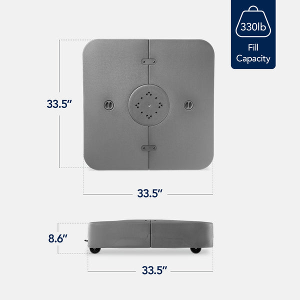 Best Choice Outdoor Cantilever Base W/ Wheels Locks Fillable 330lb Capacity