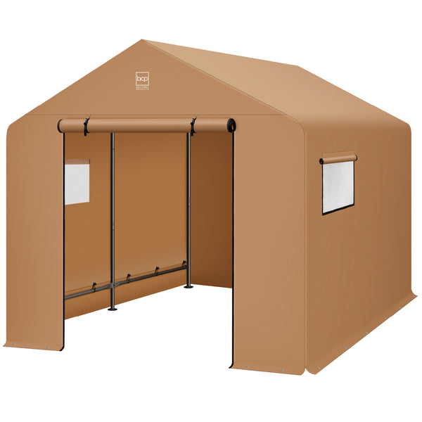 best choice Outdoor Fabric Storage Shed w/ Metal Frame Dual Zipper Doors - 10x8ft