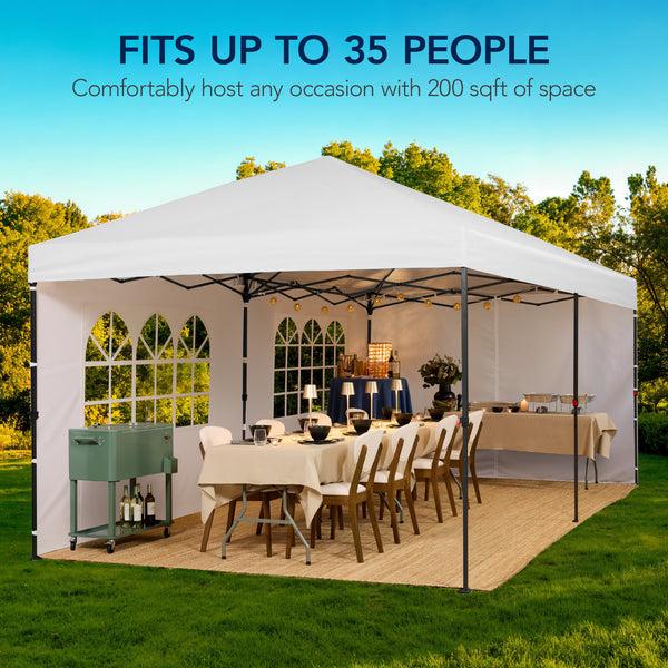 Best Choice Pop Up Party Tent Canopy W/ 1-Button Easy Setup - 10x20ft