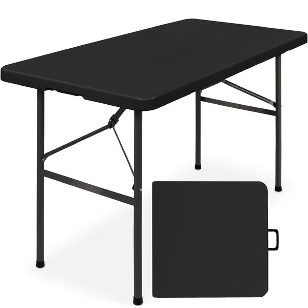 best choice Portable Folding Plastic Dining Table w/ Handle Lock - 4ft best choice Portable Folding Plastic Dining Table w/ Handle Lock - 4ft