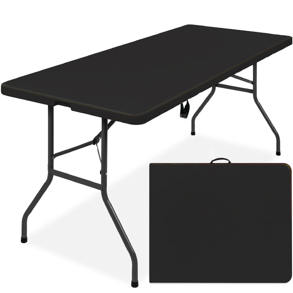 best choice Portable Folding Plastic Dining Table w/ Handle Lock - 6ft best choice Portable Folding Plastic Dining Table w/ Handle Lock - 6ft