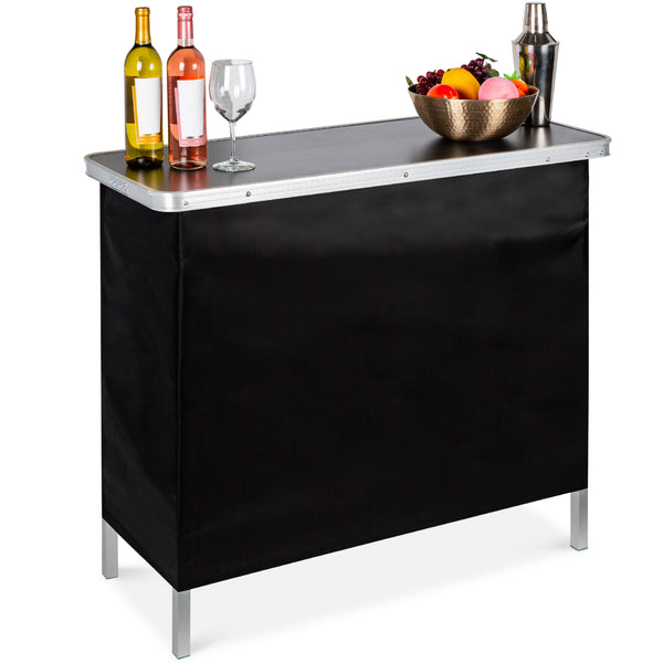 best choice Portable Pop-Up Bar Table w/ Carrying Case Removable Skirt best choice Portable Pop-Up Bar Table w/ Carrying Case Removable Skirt