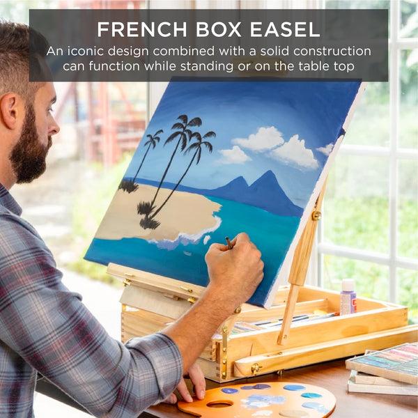 Best Choice Portable Wooden French Easel W/ 32pc Beginners Kit