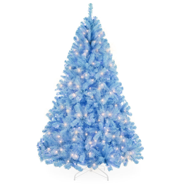 best choice Pre-Lit Artificial Baby Blue Christmas Tree w/ Incandescent Lights