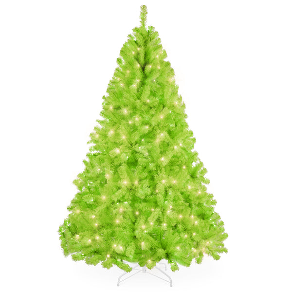 best choice Pre-Lit Artificial Lime Green Christmas Tree w/ Incandescent Lights