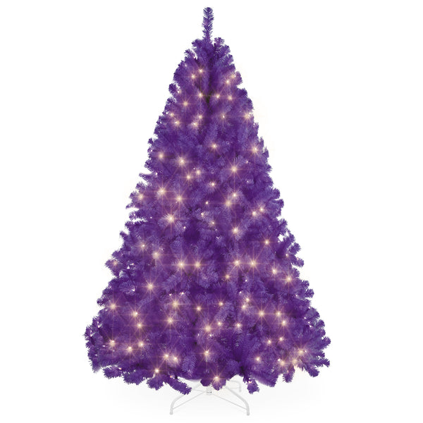 best choice Pre-Lit Artificial Purple Christmas Tree w/ Incandescent Lights