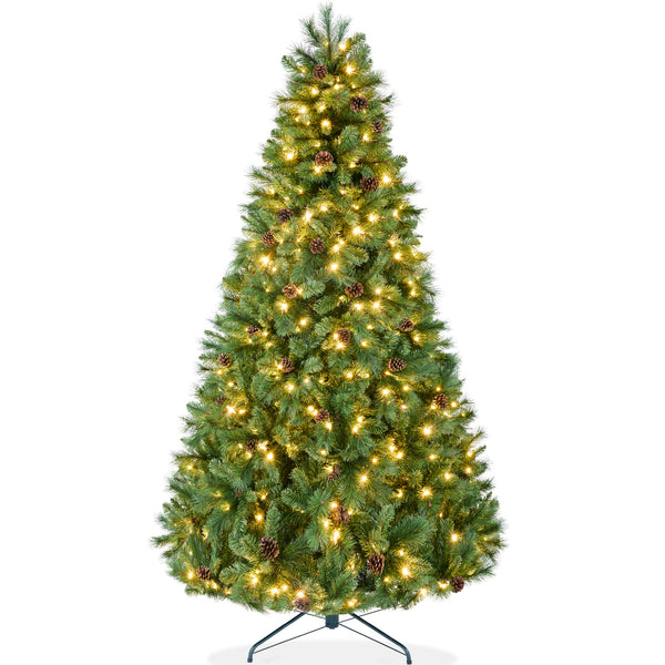 best choice Pre-Lit Artificial Scotch Pine Christmas Tree w/ Metal Stand