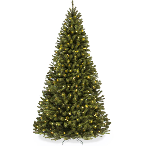 best choice Pre-Lit Artificial Spruce Christmas Tree w/ Foldable Metal Base