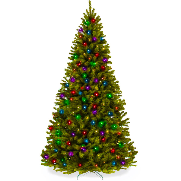 best choice Pre-Lit Artificial Spruce Christmas Tree w/ Multicolored LED Lights