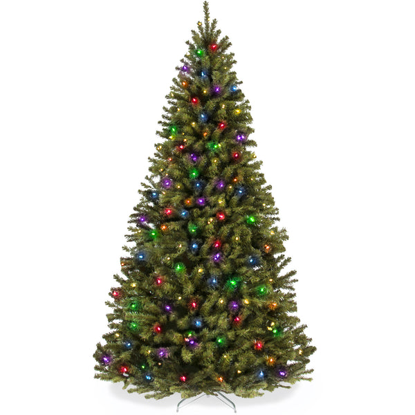 best choice Pre-Lit Artificial Spruce Christmas Tree w/ Multicolored LED Lights