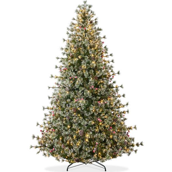 best choice Pre-Lit Premium Semi-Flocked Cashmere Christmas Tree