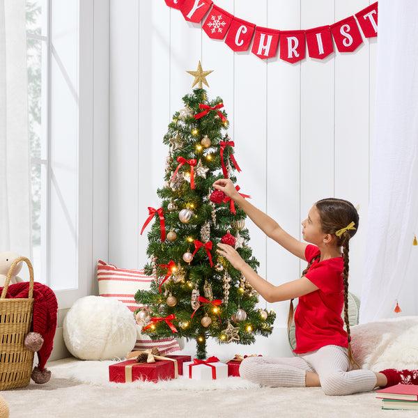 Best Choice Prelit Colorful Mini Spruce Christmas Tree W/ LED Lights - 4ft